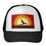 Yoga Pose Woman Posing Silhouette Sunrise Hat