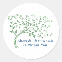 Yoga Quote: Cherish That Which is Within You Sticker