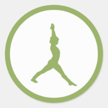 Yoga Round Sticker