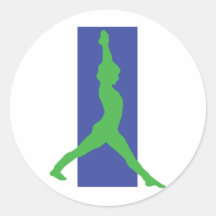 Yoga Round Stickers