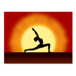 Yoga Silhouette Sunrise Post Cards Postcards