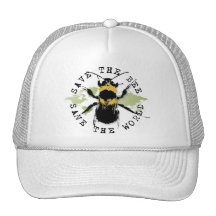 Yoga Speak : Save the Bee...Baseball Cap Trucker Hats