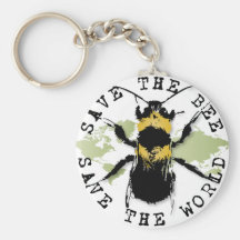 Yoga Speak : Save the Bee...Keychain