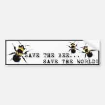 Yoga Speak : Save the Bee ... Save the World! Bumper Stickers