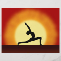Yoga Sunrise Silhouette Flyers