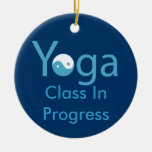 Yoga with Yin & Yang door hanger Christmas Tree Ornaments
