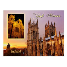 York Minster cathedral, York, England Post Card