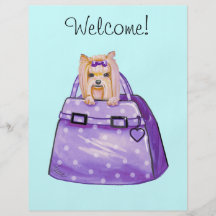Yorkie in Polka Dot Purse Flyer