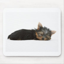 Yorkie Puppy Sleeping Mouse Mat