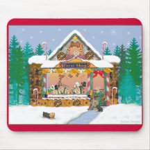 Yorkshire Terrier Christmas Treat Shop Holiday Mousepad