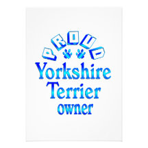 Yorkshire Terrier Owner Personalized Invitations