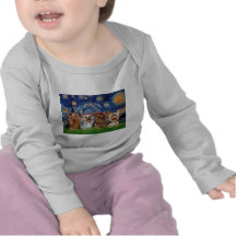 Yorkshire Terrier Quad - Starry Night T Shirts
