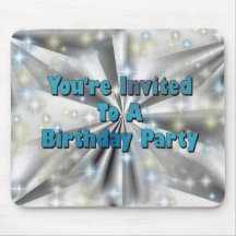 You're Invited To A Birthday Party Mouse Mat