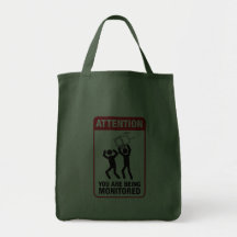 You Are Being Monitored - Office Humour Canvas Bags