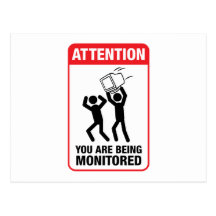 You Are Being Monitored - Office Humour Postcard