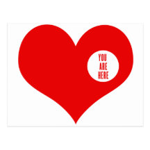 YOU ARE HERE - LOVE POST CARDS