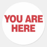 You Are Here - Red Stickers