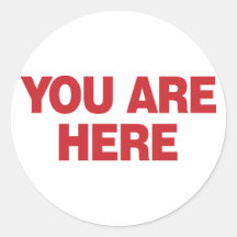 You Are Here - Red Stickers