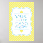You Are My Sunshine Art Print Baby Nursery Decor