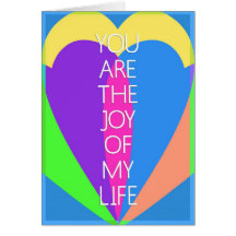you are the joy of my life greeting card