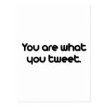 You are what you tweet postcard