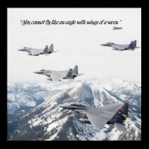 You cannot fly like an eagle with wings of a wren posters