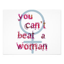 You Can't Beat a Woman Custom Invites
