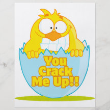 you crack me up funny cracked chick bird custom flyer