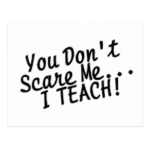 You Dont Scare Me I Teach Post Card