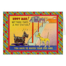 You have to watch your step here greeting card