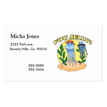 You Jelly Moustache Jellyfish Business Card Template