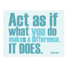 You Make A Difference Motivational Postcard