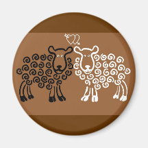 You, me, love refrigerator magnet
