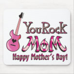 You Rock Mum T Shirt for Mother's Day Mousepads