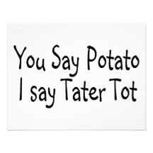 You Say Potato I Say Tater Tot Personalized Announcement