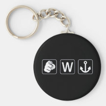 You W Anchor Key Chains