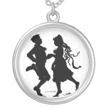 Young Couple Dancing Necklace