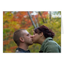 Young Couple Kissing Greeting Cards
