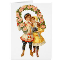 Young Couple Vintage Card