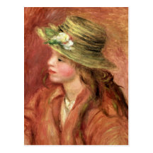 Young Girl in a Straw Hat, c.1908 Post Cards