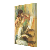 Young Girls at the Piano by Pierre Auguste Renoir Canvas Print