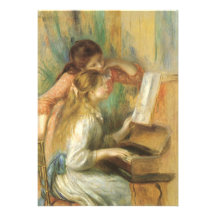 Young Girls at the Piano by Pierre Auguste Renoir Invites