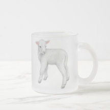 Young Lamb Frosted Glass Mug