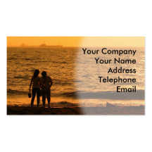 Young Lovers by the Beach Business Cards