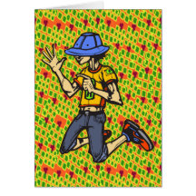 Young Man Dances Greeting Card