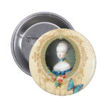 Young Marie Antoinette Ornate Button Pin