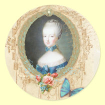 Young Marie Antoinette Ornate Sticker stickers