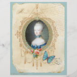 Young Queen Marie Antoinette n Butterfly Print Personalised Flyer