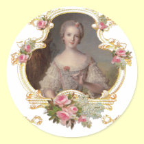 Young Queen Marie Antoinette Pink Roses Cards stickers