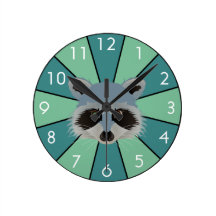 Young Raccoon Wall Clock